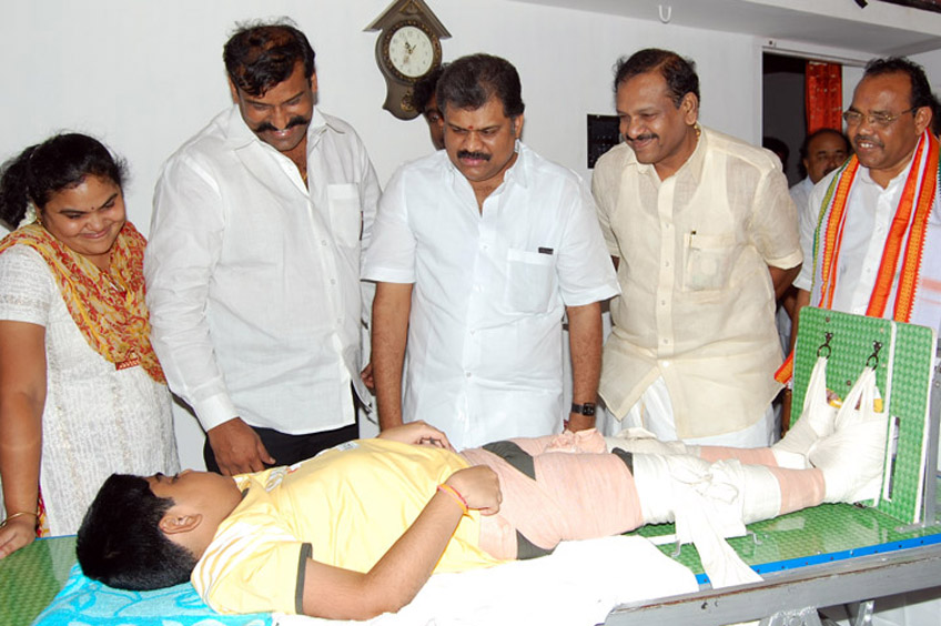 Mr. G.K. Vasan Enquired about the Health Condition Napoleon's Son in Person.