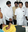 M.K. Stalin enquired in person about health condition of Union Minister D. Napoleon's son