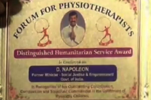 Distinguished Humanitarian service award 